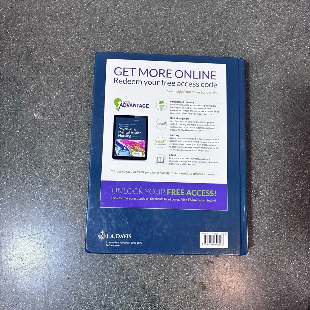 Davis Advantage for Townsend's Psychiatric Mental Health Nursing 11th Ed